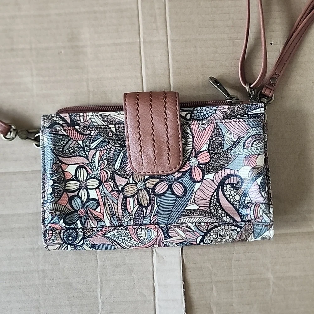 Sakroots brown floral crossbody purse - Picture 3 of 8